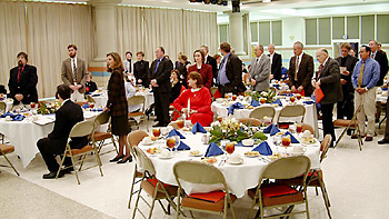 Participating in ceremony