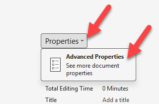 Click on Properties and then click on advanced properties.