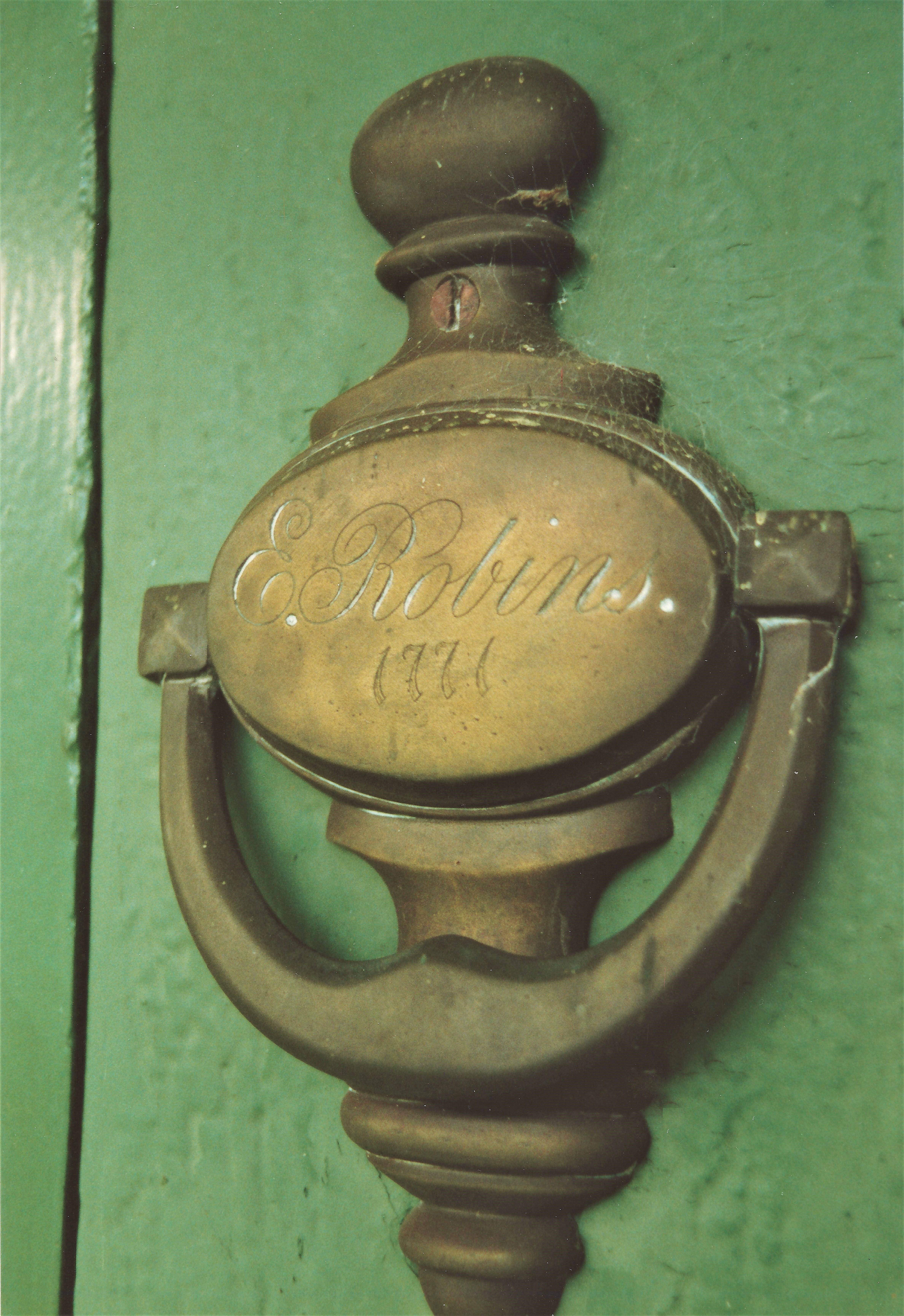 E Robins door knocker at Chinsegut