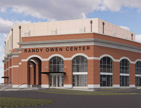 A rendering of the Randy Owen Center