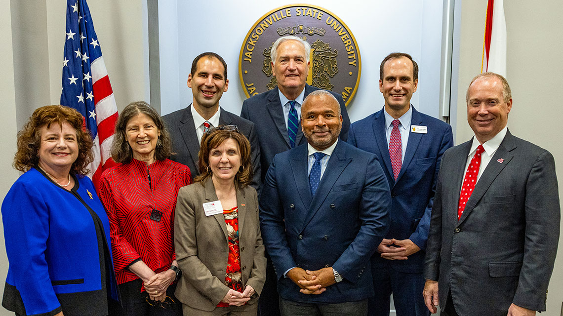 panelists, moderators, president and provost at the 2023 Free Speech Forum