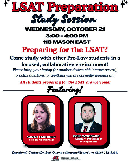 Spring 2026 Pre Law Events Flyer