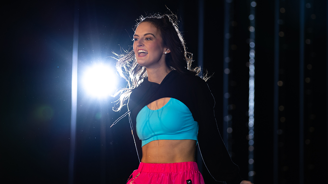 A contestant performing a hiphop dance routine