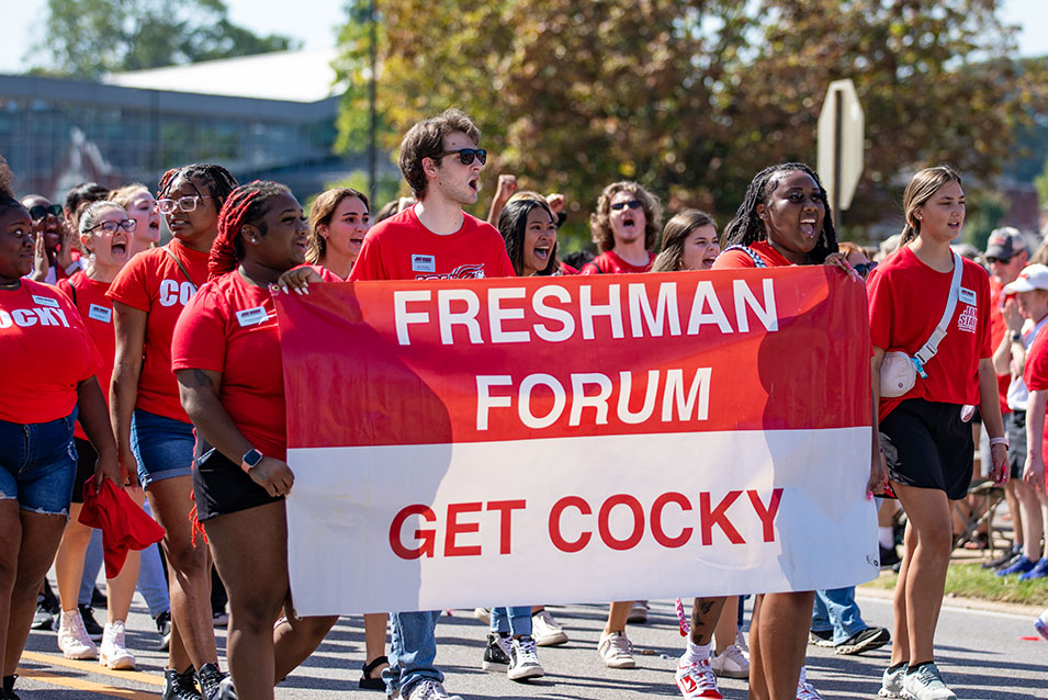 Freshman Forum in Homecoming Parade