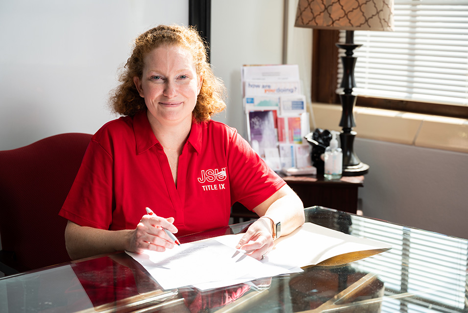 Jennifer Argo at desk