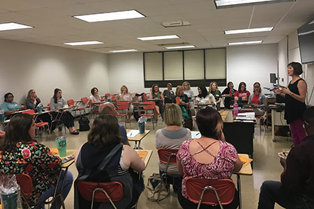 Faculty in a classroom