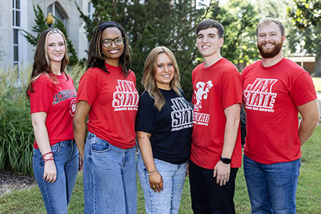 The JSU Admissions Counselors in Merrill Hall