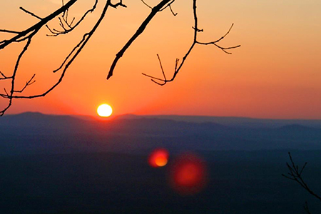 Cheaha Mountain at sunset