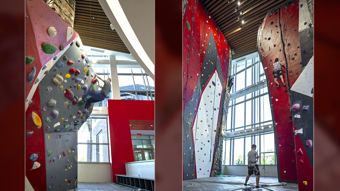 climbing and bouldering walls